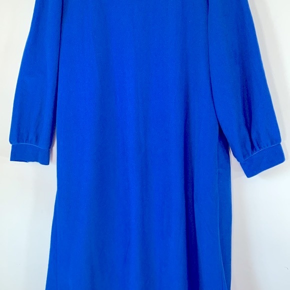 Amanda Stewart Woman Vintage Embroidered Women’s Size L Blue Button Up Robe - Picture 13 of 16